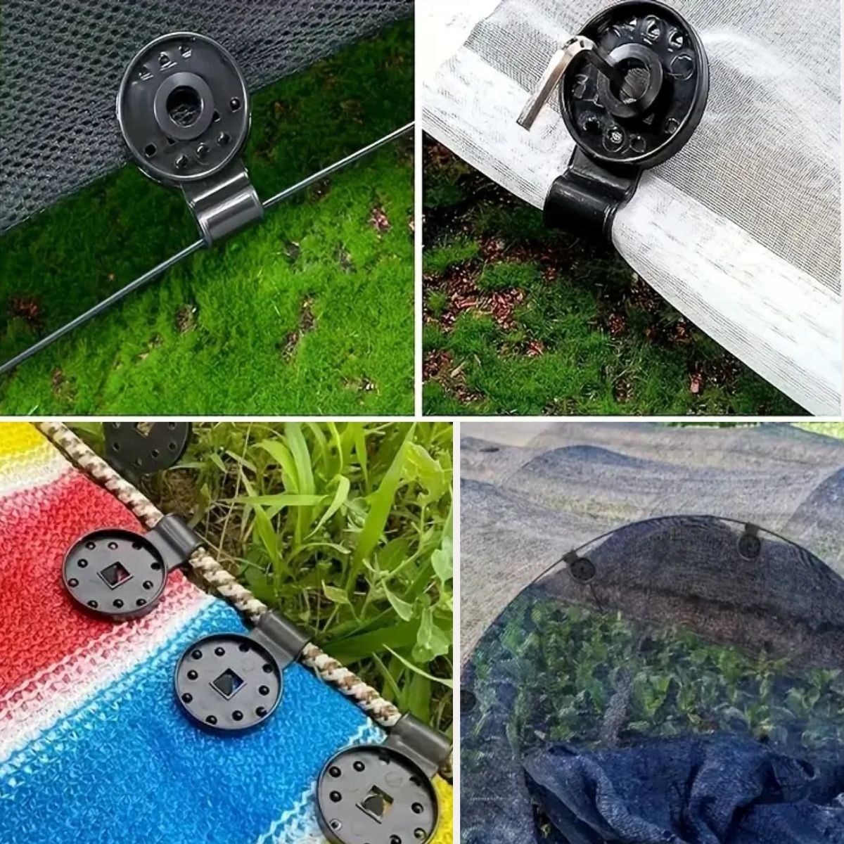 Go İthalat 10 Adet G&uuml;neşli̇k Fi̇lesi̇ Sabi̇tleme Kli̇psleri̇, G&ouml;lgeli̇k Bezi̇ Ve Brandalar İ&ccedil;i̇n Dayanıklı