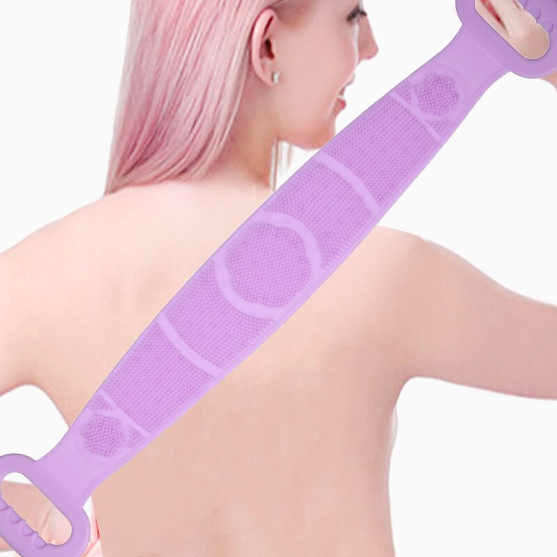 70 cm Çift Taraflı Sırt Kesesi -Silikon Duş Kesesi - Peeling Banyo Kesesi (4401)