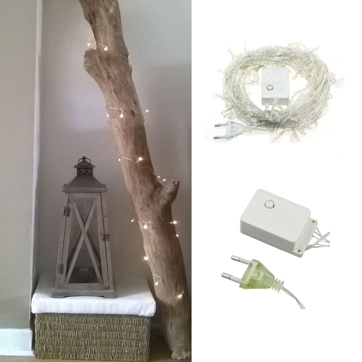 100 Ledli 8 Fonksiyonlu 10 Metre Led Aydınlatma Dekor Lambası (beyaz) (4401)