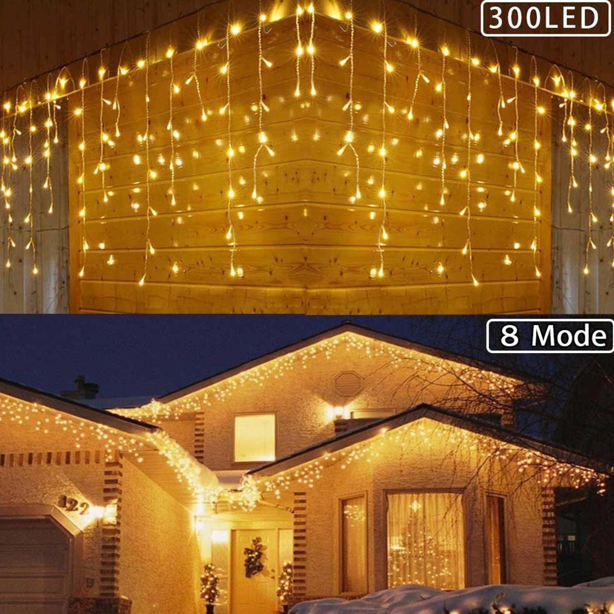 8 Fonksiyonlu 16 Saçaklı Perde Led 3 x 1 (Günışığı) (4401)