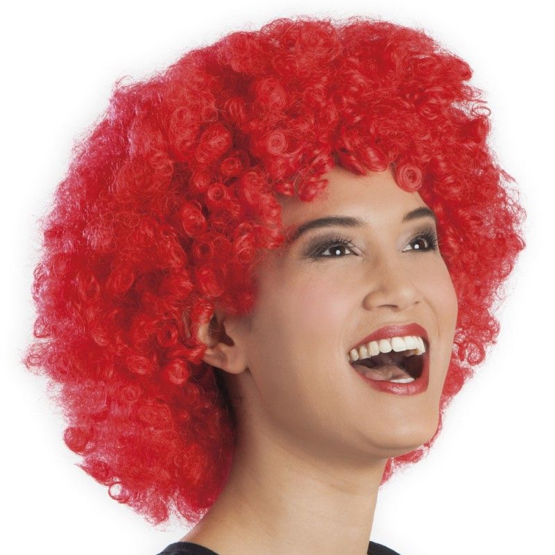 Kırmızı Renk Kıvırcık Afro Bonus Peruk detay