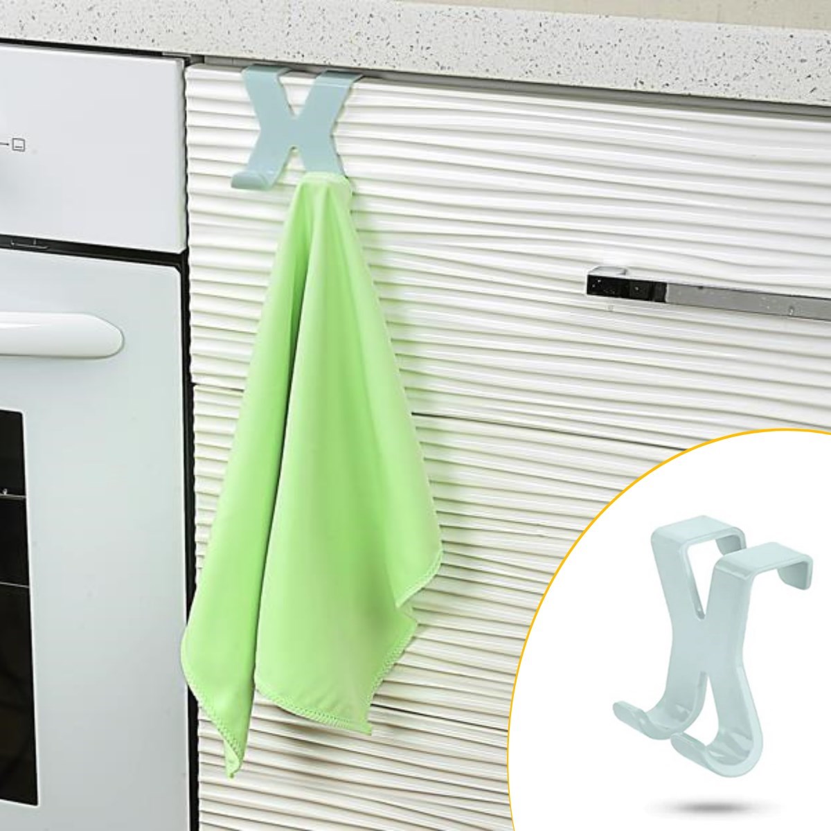 Mutfak Banyo Dolap Kapağına Takılan Meta Havlu Askılığı Aparatı (4401)
