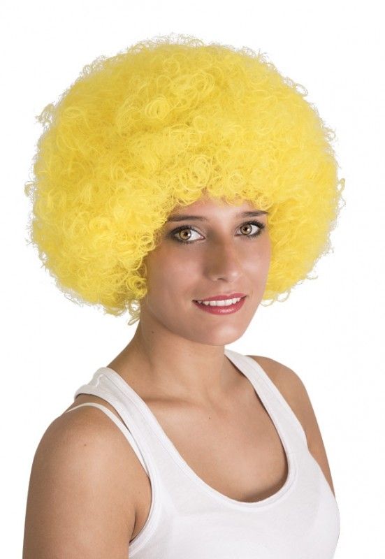 ANKAVERSE Sarı Renk Kıvırcık Afro Bonus Peruk iç astar yapısı