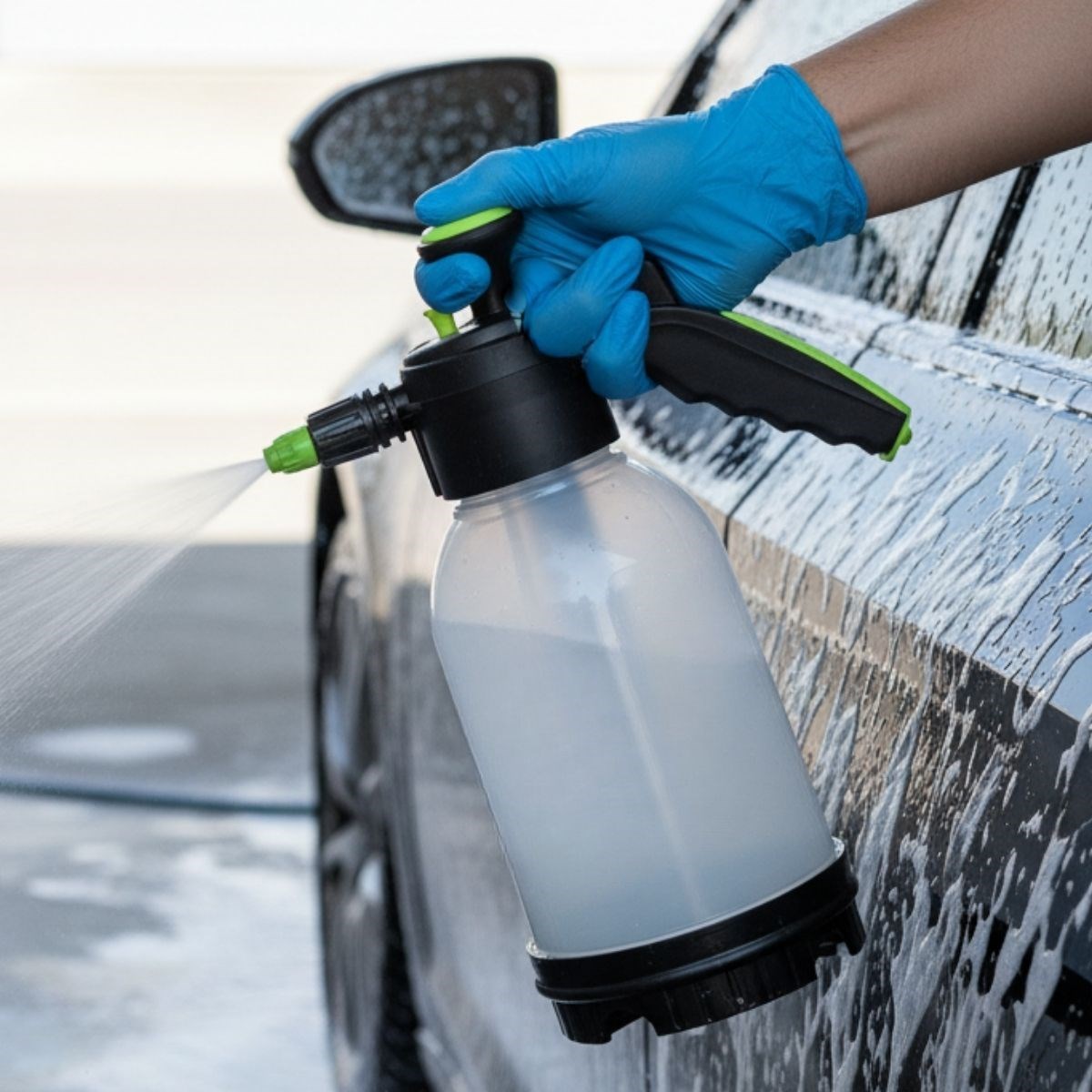 Go İthalat 2 Başlıklı Oto K&ouml;p&uuml;k, Su P&uuml;sk&uuml;rtme Ve Bi̇tki̇ Bakım Sulama Aleti̇ Oto Yıkama Spreyi̇ 2 Li̇tre