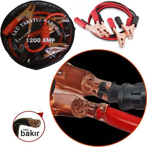 Akü Takviye Kablosu 1200 Amper (Taşıma Çantalı) (4401)