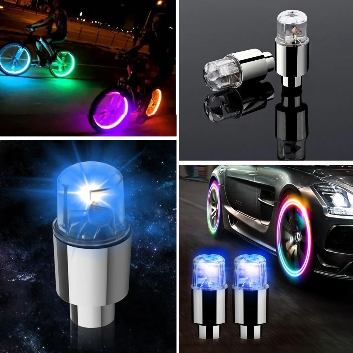 ANKAVERSE® Mavi LED Valf Kapağı - Yan görünüm