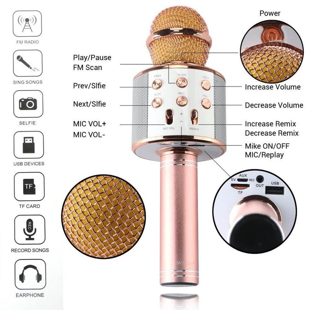 Bluetooth Karaoke Mikrofon 3