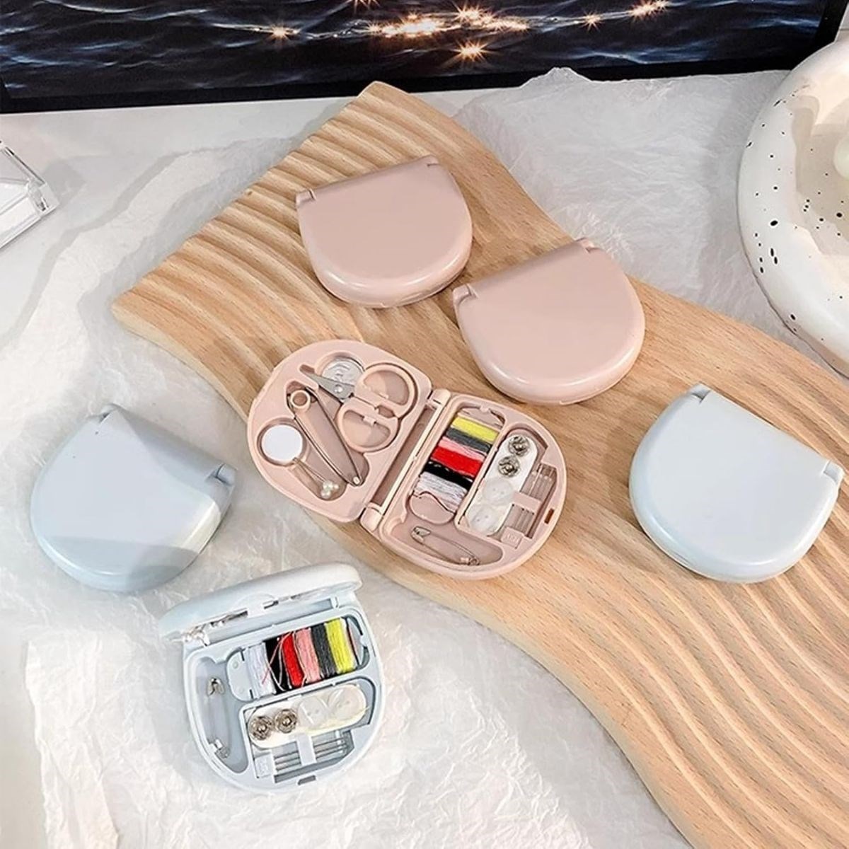 Go İthalat &Ccedil;ok Fonksi̇yonlu Mi̇ni̇ &Ccedil;anta Boy Seyahat Ti̇pi̇ Di̇ki̇ş Seti̇ (4457)