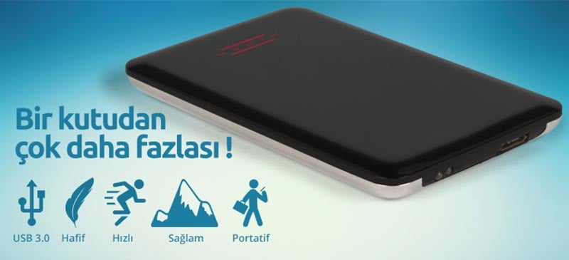 Hiper HD-3025 2.5'' Usb 3.0 Sata HDD Kutusu Deri Kılıf Hediyeli