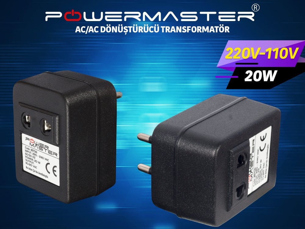  220V-110V 20VA ACAC Dönüştürücü Oto Transformatör