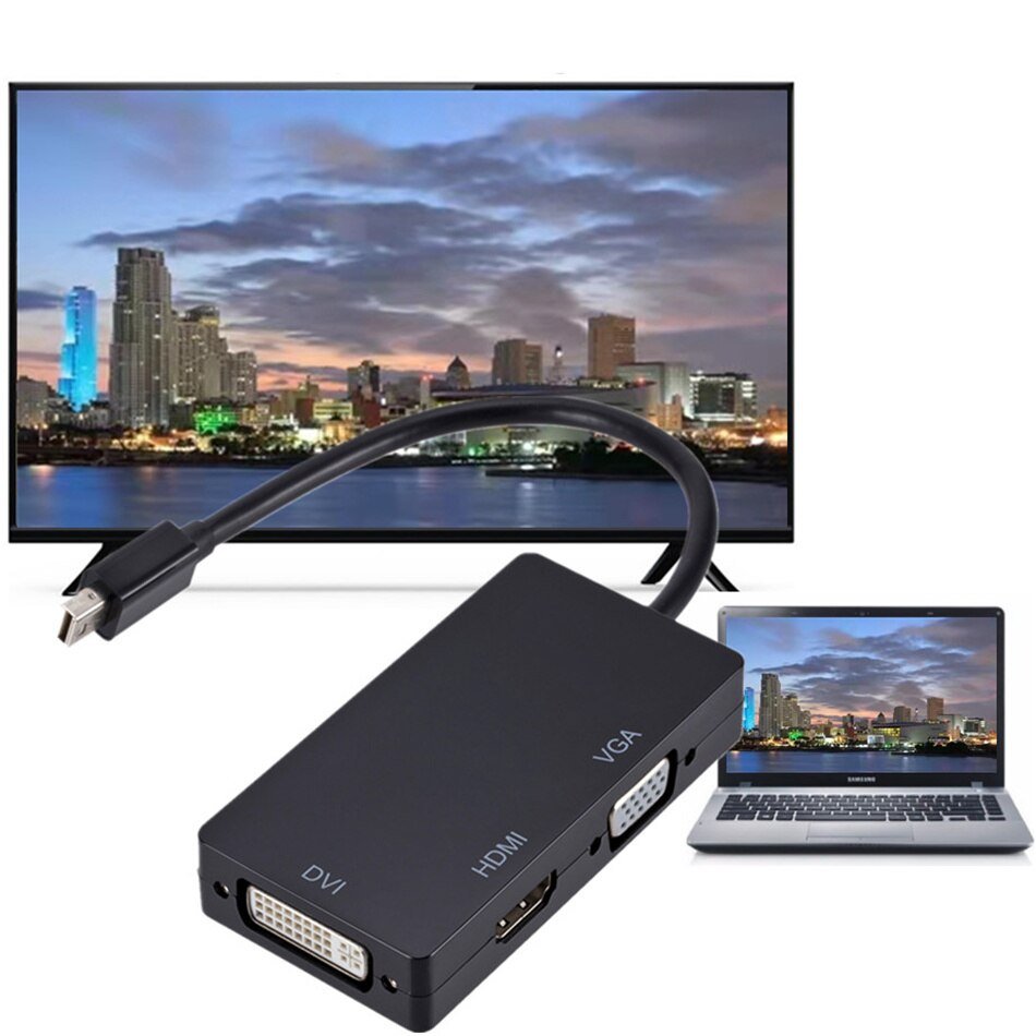  PM-16102 Display Port to HDMI-VGA-DVI 3in1 Çevirici