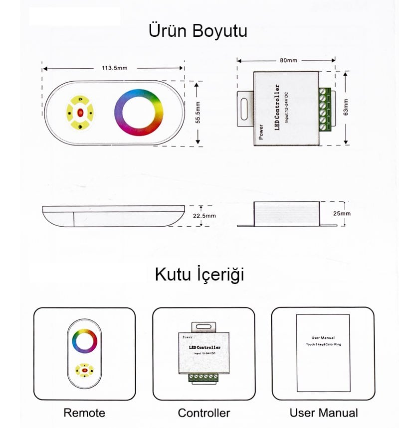 owermaster Dokunmatik Led RGB Kontrol Devresi