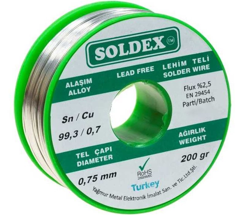 Soldex 0.75Mm 200 Gr. Kurşunsuz Lehim Teli