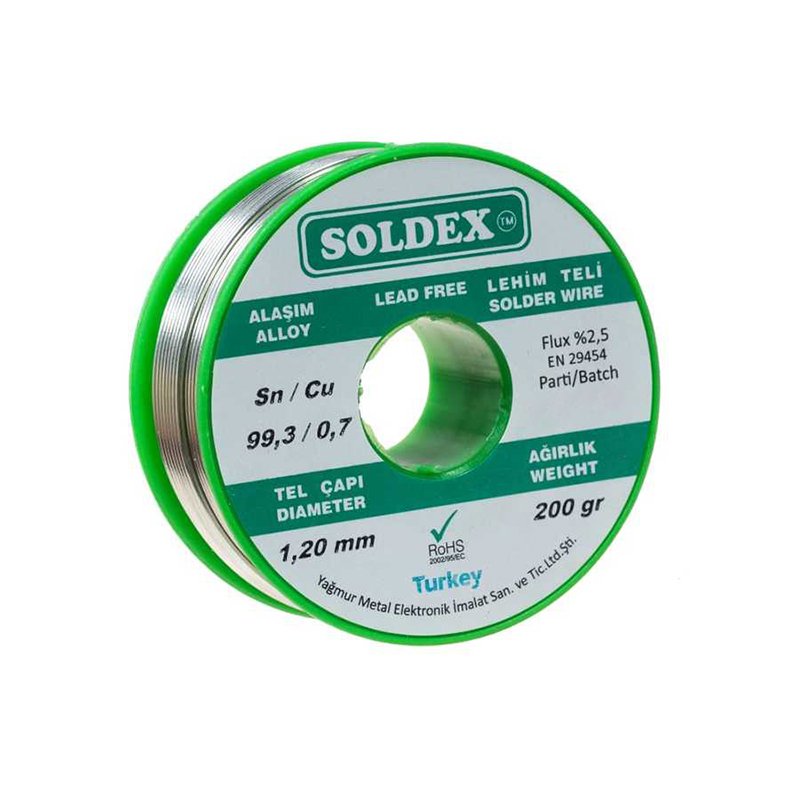 Soldex 1.20 mm 200 g Kurşunsuz Lehim Teli