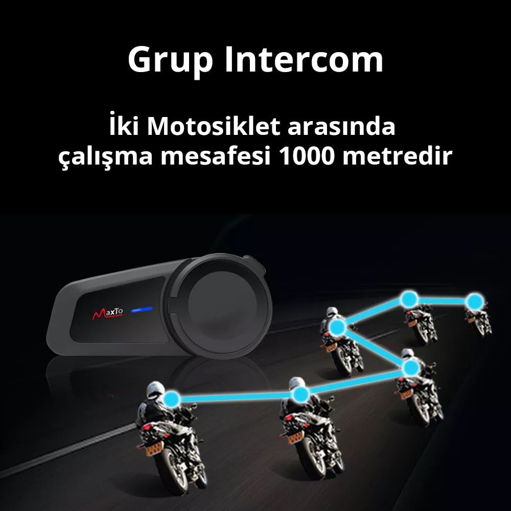  M2 Motosiklet Bluetooth Intercom Kulaklık