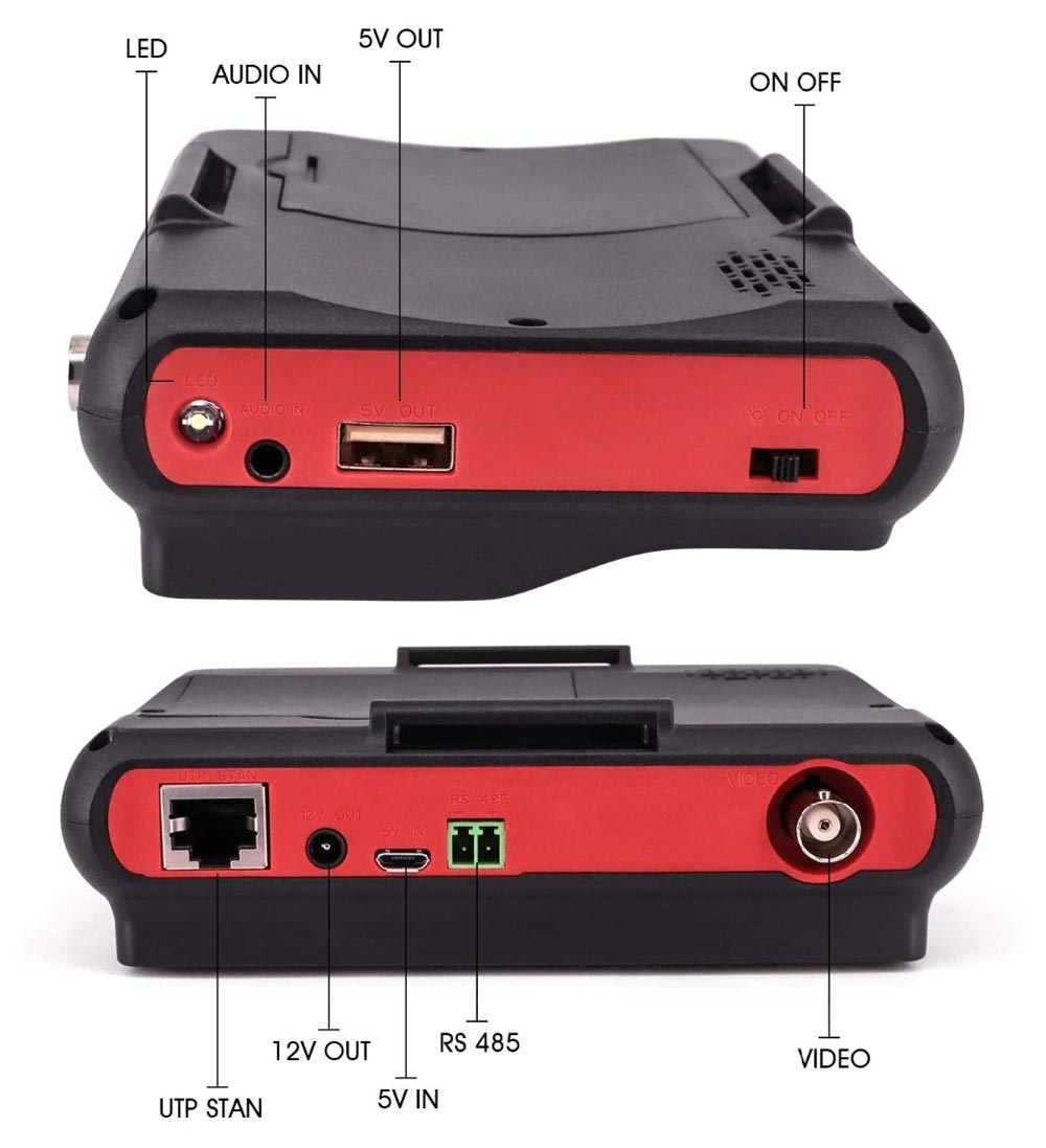 Magbox MG-4880 AHD+TVI+CVI+CVBS 8 MP Kamera 5 İnç Ekran Test Cihazı