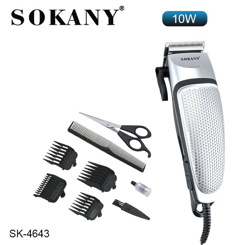 Sokany Şarjlı Saç Sakal Erkek Bakım Kiti (Traş Makinesi-4 Başlık-Makas-Tarak) SK-4643