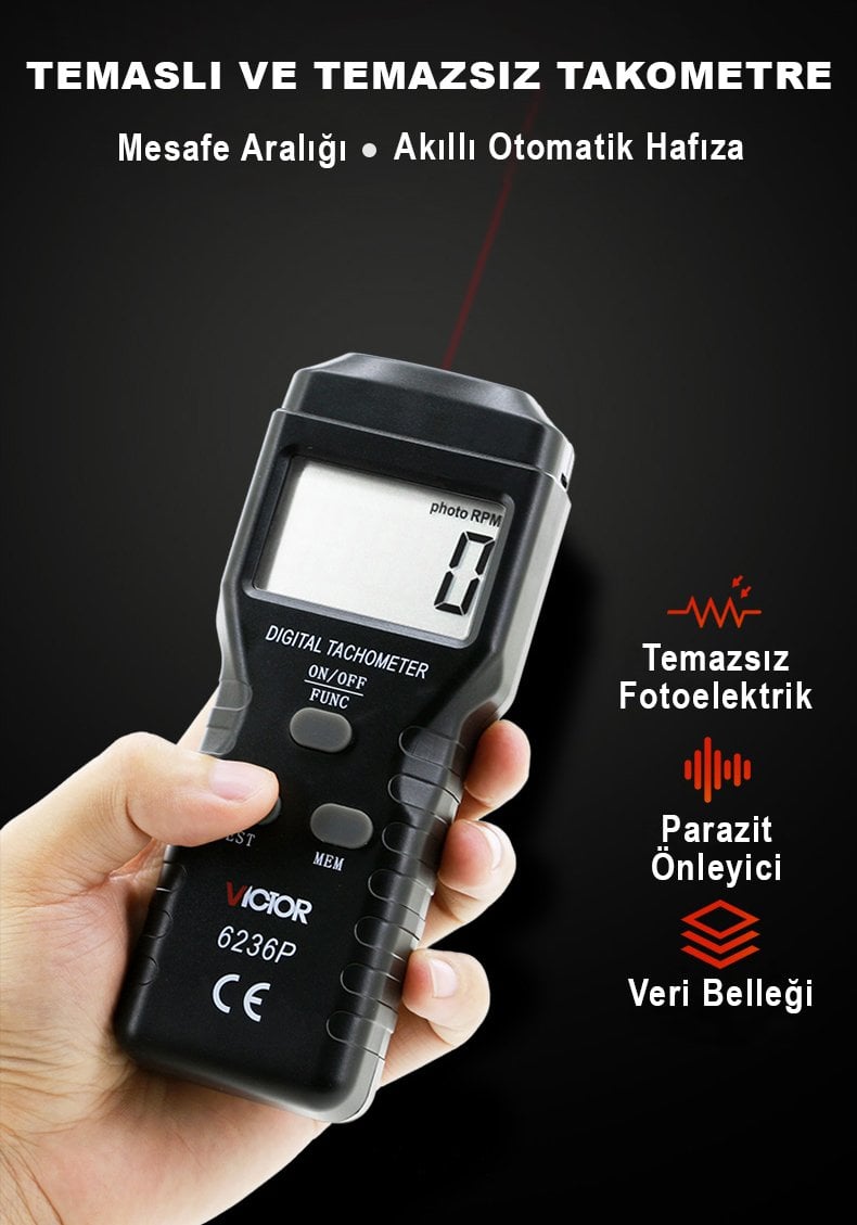  Temaslı Optik+Değmeli Takometre PM-14626