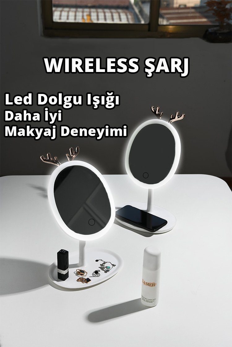  PM-7420 Wireless Şarj Özellikli Ledli Makyaj Aynası İçerik