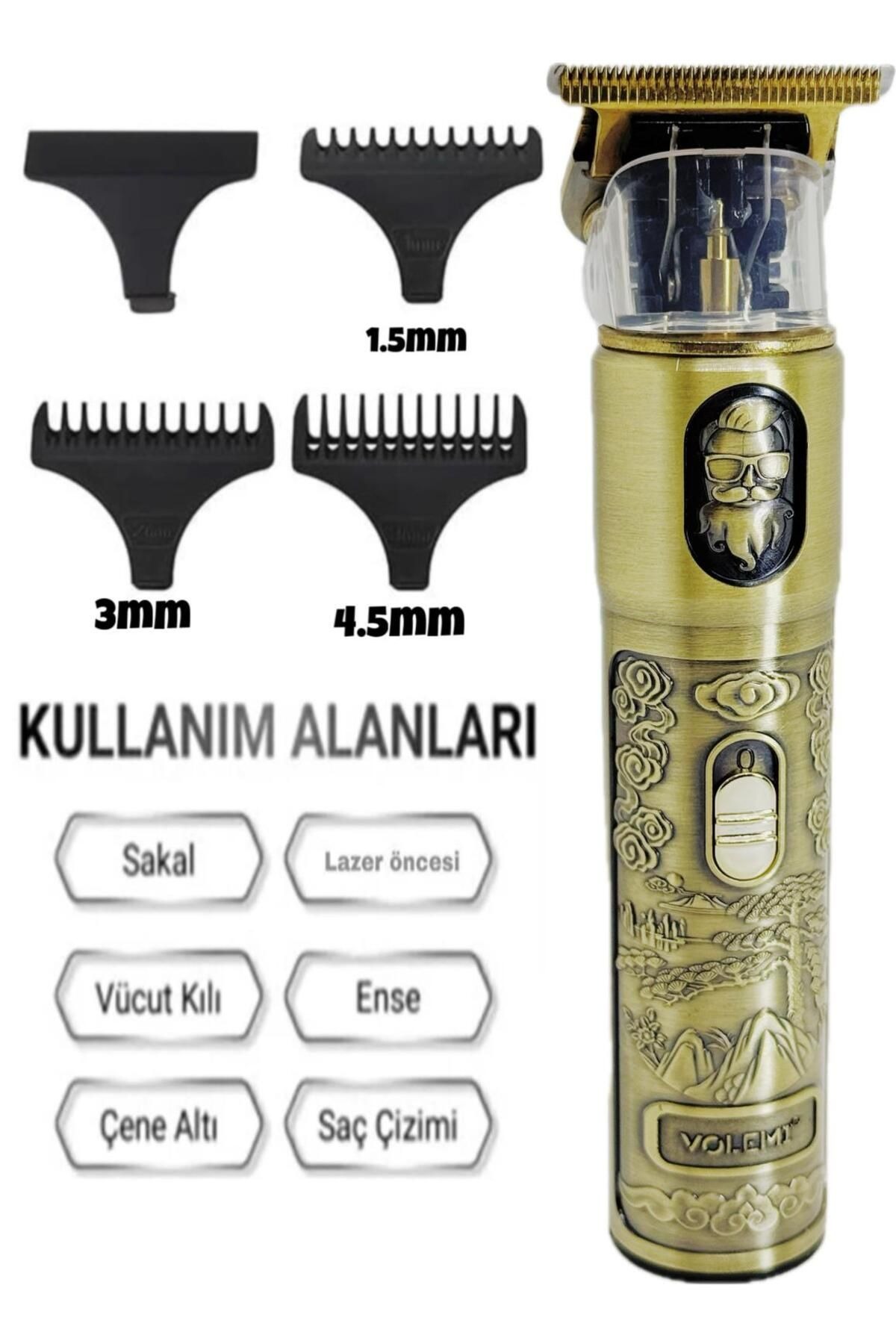 Go İthalat Di̇ji̇tal G&ouml;stergeli̇ Sa&ccedil; Sakal Tıraş Maki̇nesi̇ - Sıfıra Yakın - Ip-1949 (4457)