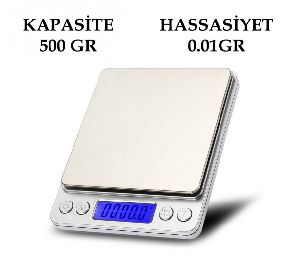 Hassas Terazi 500 gr/0.01gr Laboratuvar, Mutfak Terazisi (4401)