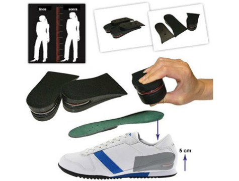 Hava Yastıklı Boy Uzatıcı Tabanlık (7 cm Daha Fazla Boy Uzunluğu) - 43 Numara (4401)