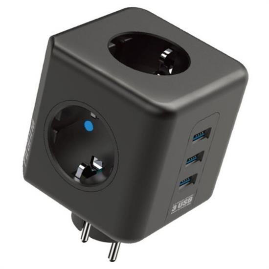 ANKAVERSE Termal Akım Korumalı Küp Priz USB Girişleri