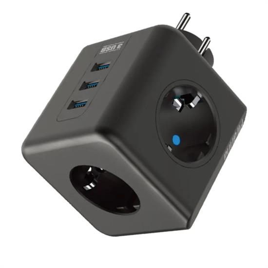 ANKAVERSE Çocuk Korumalı 3 Priz ve 3 USB Girişli Priz