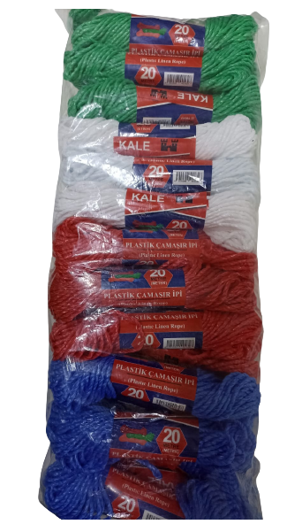 KALE Plastik Çamaşır İpi 20 Metre 24 Adet - Görsel 2