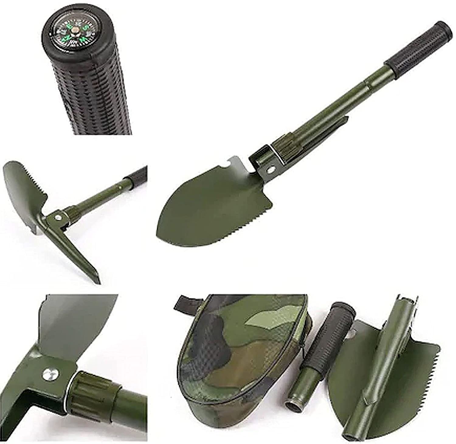 Katlanabilir Metal Kürek Seti Katlanır Kamp Küreği (4401)
