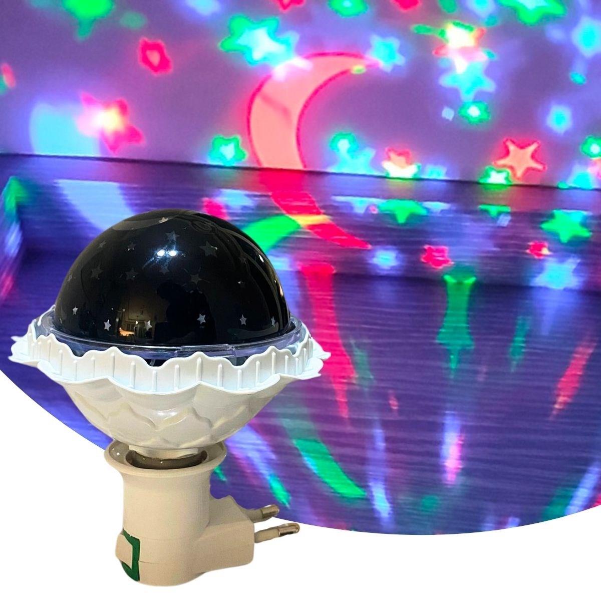 Kristal Gökyüzü Modlu Yıldızlı Hareketli 360 Derece Dönen Kristal Led Ampül (4401)