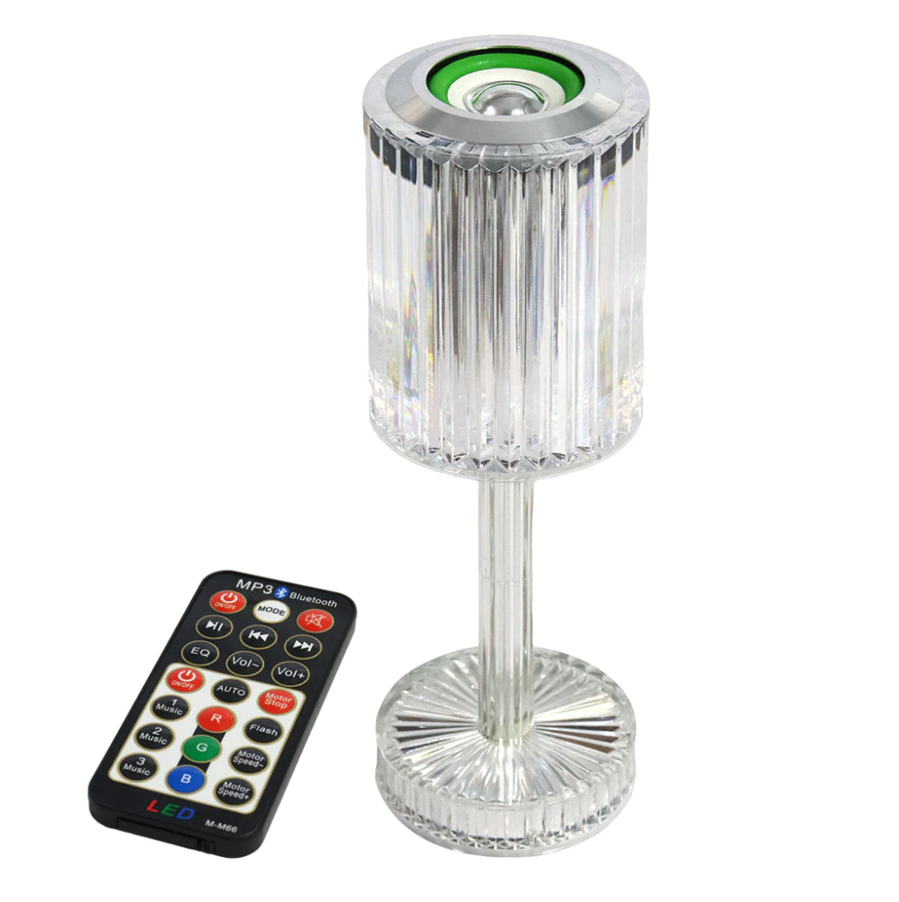 LED Bluetooth Hoparlör Uzaktan Kumandalı Kristal Lamba (4401)