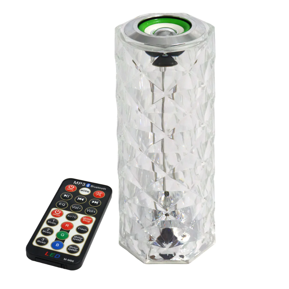 LED Bluetooth Hoparlör Uzaktan Kumandalı Kristal Lamba (4401)