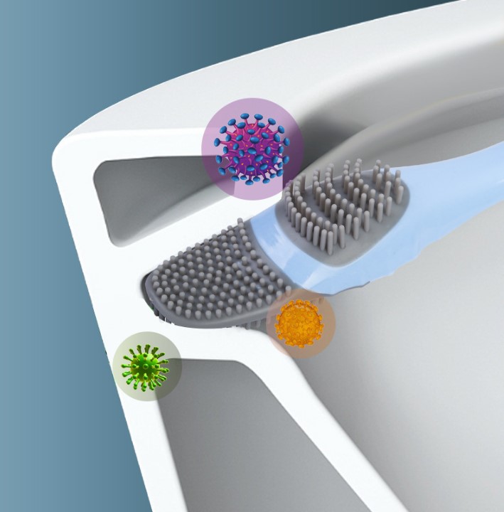 Go İthalat &Ouml;rdek Tasarımlı Si̇li̇kon Tuvalet Ve İnce Detay Fır&ccedil;ası (4457)