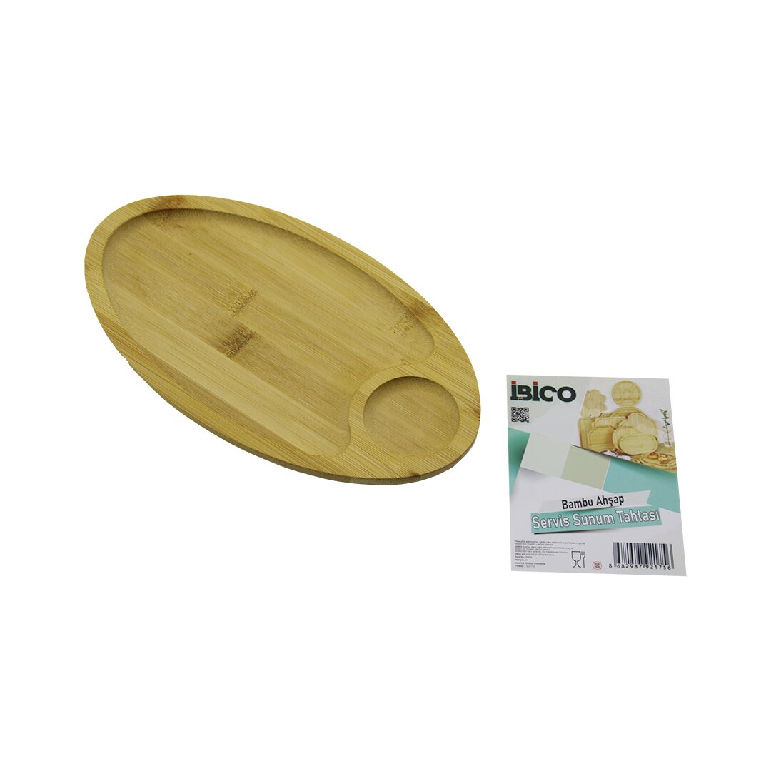 ANKAVERSE® Oval 2 Bölmeli Bambu Tepsi - Görsel 2