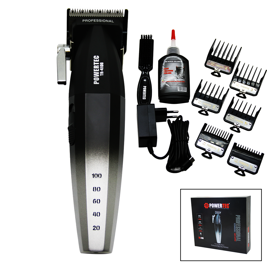 POWERTEC TR-4100 ŞARJLI FONKSİYONLU SAÇ SAKAL TRAŞ MAKİNESİ (4401)