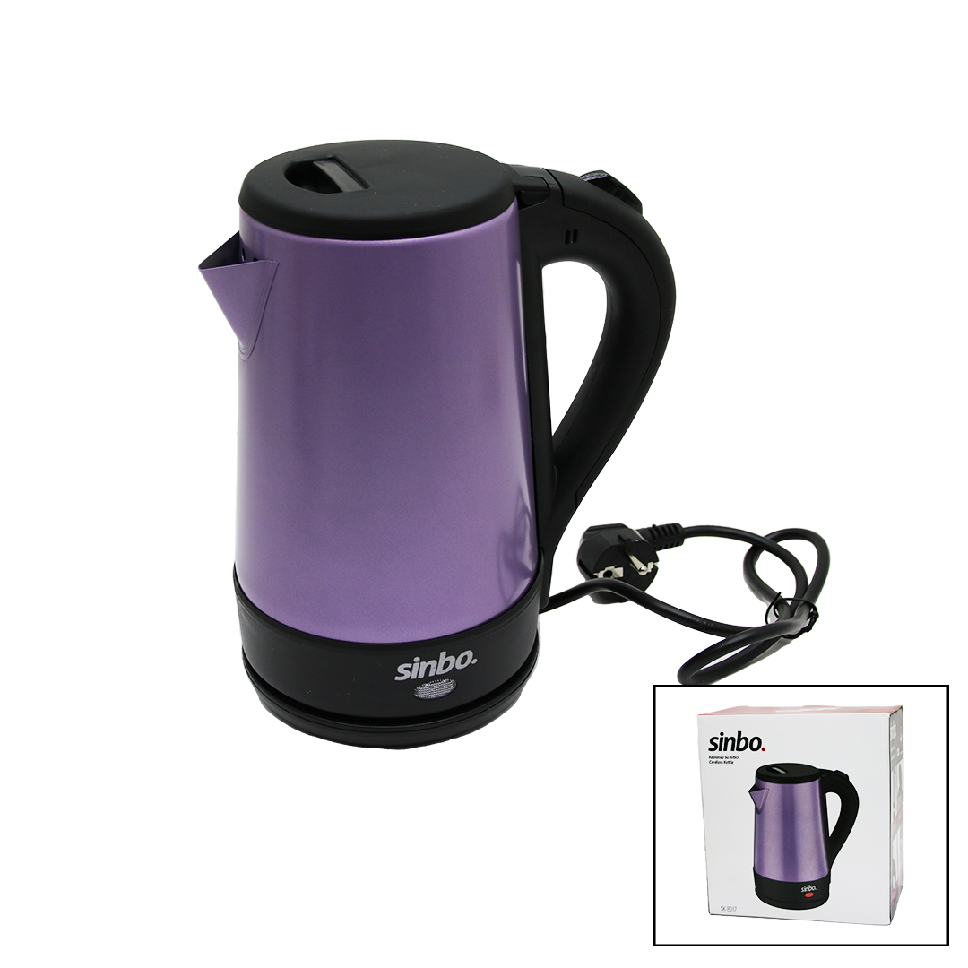 SİNBO-8017 MOR RENK ÇELİK KETTLE SU ISITICISI 1.5LT - 2200W (4401)