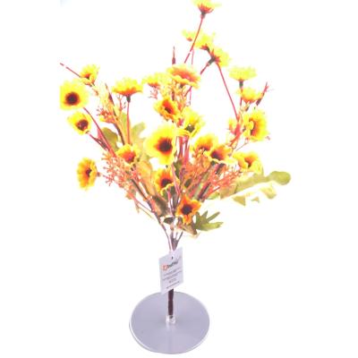 7 Dallı 33 cm Dekoratif Papatya Yapay Sahte Sarı Süs Çiçeği