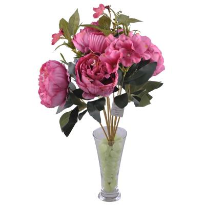 9 Dallı 40 cm Gül Yapay Çiçek Mürdün-CK003MN