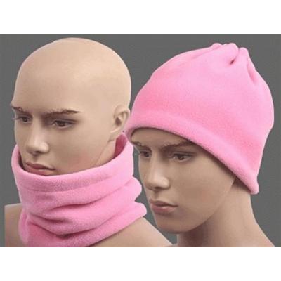 Pembe Renki Çok Fonksiyonlu Unisex Polar Bere Boyunluk Saç Bandı