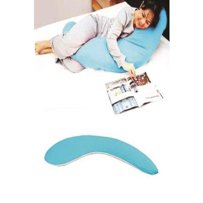 Yarım Boy Mavi Renk Destekli Ergonomik Hamile ve Uyku Yastığı