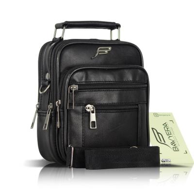 Bavyera Oxford Kasalı KÜÇÜK Boy 3 Göz 3 Cep Askılı Postacı Çanta 18x15x9cm Siyah
