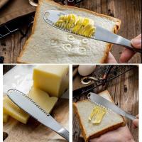 Delikli Tereyağı Bıçağı - Paslanmaz Kaşar Peynir-Çikolata Sürme Bıçağı