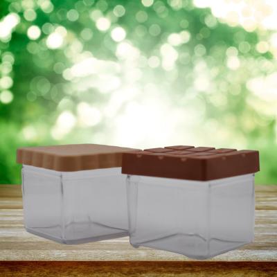 2 Adet Plastik Çok Amaçlı Şekerlik Çikolatalık Kahvaltılık Baharatlık Saklama Kabı Kutusu