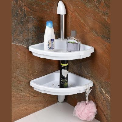 2 Katlı Plastik Banyo Rafı Şampuanlık Sabunluk Banyo Düzenleyici