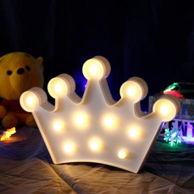 3D Dekoratif Pilli Kraliçe Tacı Model Led Masa ve Gece Lambası