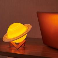 3D Print Dokunmatik 3 Renk USB Şarjlı Gece Lambası (Kumandasız) ve Peri Led Işık 5 Mt Sarı