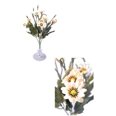 5 Dallı 33 cm Dekoratif Papatya Beyaz Yapay Çiçek Süs Bitkisi