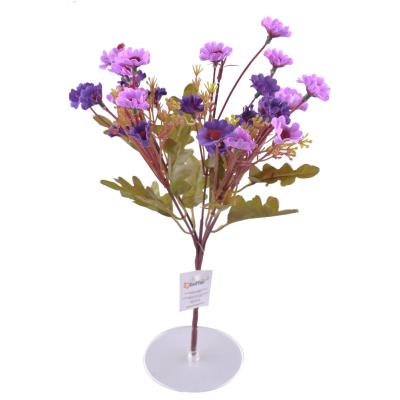7 Dallı 33 cm Dekoratif Papatya Yapay Sahte Mor Renk Çiçek