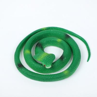 Koyu Yeşil Renk Gerçekçi Kobra Model Silikon Yumuşak Yılan 80 cm